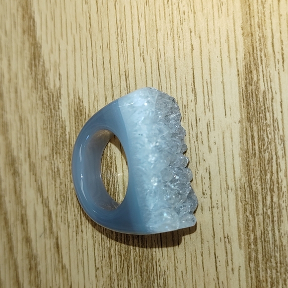 New All Gemstobe Agate Druzy Ring SIZE 8 - Picture 1 of 8